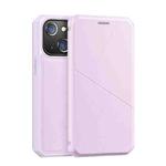 DUX DUCIS New Skin X Series PU + TPU Horizontal Flip Leather Case with Holder & Card Slots For iPhone 13(Pink)