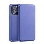 For iPhone 13 Pro DUX DUCIS New Skin X Series PU + TPU Horizontal Flip Leather Case with Holder & Card Slots (Blue)