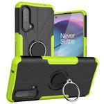 Machine Armor Bear Shockproof PC + TPU Protective Case with Ring Holder For OnePlus Nord CE 5G(Green)