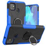 Machine Armor Bear Shockproof PC + TPU Protective Case with Ring Holder For Tecno Pop 5(Blue)