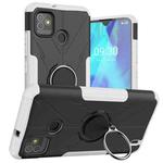 Machine Armor Bear Shockproof PC + TPU Protective Case with Ring Holder For Tecno Pop 5(White)