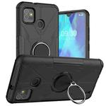 Machine Armor Bear Shockproof PC + TPU Protective Case with Ring Holder For Tecno Pop 5(Black)