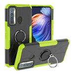 Machine Armor Bear Shockproof PC + TPU Protective Case with Ring Holder For Tecno Camon 17(Green)