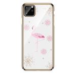 For iPhone 11 Pro SULADA 3D Laser Engraving PC Plating Diamond Protective Case(Gold)