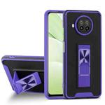 For Xiaomi Mi 10T Lite 5G Dual-color Skin Feel TPU + PC Magnetic Shockproof Case with Invisible Holder(Purple)