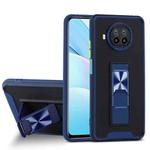 For Xiaomi Mi 10T Lite 5G Dual-color Skin Feel TPU + PC Magnetic Shockproof Case with Invisible Holder(Blue)