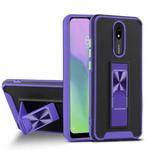 For Xiaomi Redmi 8A Dual-color Skin Feel TPU + PC Magnetic Shockproof Case with Invisible Holder(Purple)