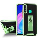For Huawei Y7p Dual-color Skin Feel TPU + PC Magnetic Shockproof Case with Invisible Holder(Green)
