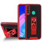 For Huawei Y7p Dual-color Skin Feel TPU + PC Magnetic Shockproof Case with Invisible Holder(Red)