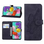For iPhone 13 mini Retro Skin Feel Butterflies Embossing Horizontal Flip Leather Case with Holder & Card Slots & Wallet (Black)