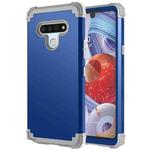 For LG Stylo 6 3 in 1 Shockproof PC + Silicone Protective Case(Navy Blue + Grey)