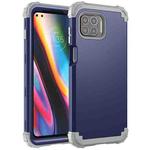 For Motorola Moto G 5G Plus 3 in 1 Shockproof PC + Silicone Protective Case(Navy Blue + Grey)