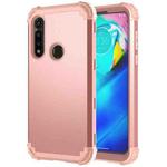 For Motorola Moto G Power 3 in 1 Shockproof PC + Silicone Protective Case(Rose Gold)