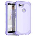 For Google Pixel 3 3 in 1 Shockproof PC + Silicone Protective Case(Purple)