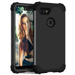 For Google Pixel 3 XL 3 in 1 Shockproof PC + Silicone Protective Case(Black)