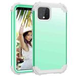 For Google Pixel 4 3 in 1 Shockproof PC + Silicone Protective Case(Mint Green + Grey)