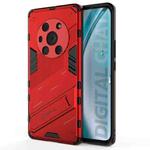 For Honor Magic3 Punk Armor 2 in 1 PC + TPU Shockproof Case with Invisible Holder(Red)