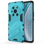 For Honor Magic3 Punk Armor 2 in 1 PC + TPU Shockproof Case with Invisible Holder(Blue)