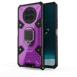 For Huawei nova 8i Space PC+TPU Shockproof Case with Ring Holder(Purple)