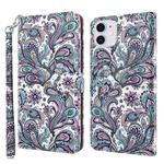 For iPhone 13 3D Painting Pattern Horizontal Flip TPU + PU Leather Case with Holder & Card Slots & Wallet(Swirl Pattern)