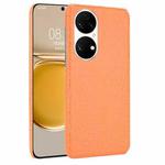 For Huawei P50 Shockproof Crocodile Texture PC + PU Case(Orange)