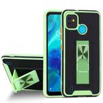 For Tecno Pop 5 Dual-color Skin Feel TPU + PC Magnetic Shockproof Case with Invisible Holder(Green)