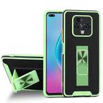 For Tecno Camon 16 Premier Dual-color Skin Feel TPU + PC Magnetic Shockproof Case with Invisible Holder(Green)