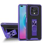 For Tecno Camon 16 Premier Dual-color Skin Feel TPU + PC Magnetic Shockproof Case with Invisible Holder(Purple)
