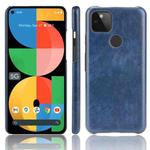 For Google Pixel 5a 5G Shockproof Litchi Texture PC + PU Case(Blue)