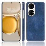 For Huawei P50 Shockproof Litchi Texture PC + PU Case(Blue)