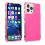 For iPhone 11 Dream Transparency TPU + PC Shockproof Back Case (Rose Red)