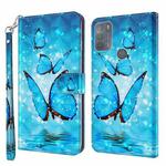 For Motorola Moto G50 3D Painting Pattern Horizontal Flip TPU + PU Leather Case with Holder & Card Slots & Wallet(Three Butterflies)