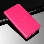 idewei Crazy Horse Texture Horizontal Flip Leather Case with Holder & Card Slots & Wallet For vivo iQOO 8 Pro(Rose Red)