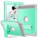 3 in 1 Honeycomb Silicone + PC Shockproof Protective Case with Holder For iPad 4 / 3 / 2(Mint Green + Grey)