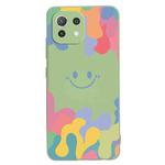 For Xiaomi Mi 11 Painted Smiley Face Pattern Liquid Silicone Shockproof Case(Green)