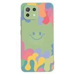 For Xiaomi Mi 11 Lite 5G Painted Smiley Face Pattern Liquid Silicone Shockproof Case(Green)