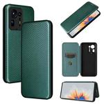 Carbon Fiber Texture Horizontal Flip TPU + PC + PU Leather Case with Card Slot For Xiaomi Mix 4(Green)