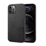 For iPhone 12 Pro Max Skin Feel PU + TPU Protective Case with Card Slot(Black)