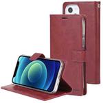 For iPhone 13 mini GOOSPERY BLUE MOON Crazy Horse Texture Horizontal Flip Leather Case with Holder & Card Slot & Wallet (Wine Red)