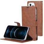 For iPhone 13 Pro GOOSPERY BLUE MOON Crazy Horse Texture Horizontal Flip Leather Case with Holder & Card Slot & Wallet (Brown)
