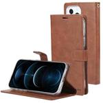 For iPhone 13 Pro Max GOOSPERY BLUE MOON Crazy Horse Texture Horizontal Flip Leather Case with Holder & Card Slot & Wallet (Brown)