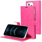 For iPhone 13 Pro Max GOOSPERY BLUE MOON Crazy Horse Texture Horizontal Flip Leather Case with Holder & Card Slot & Wallet (Rose Red)