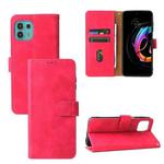 Solid Color Skin Feel Magnetic Buckle Horizontal Flip Calf Texture PU Leather Case with Holder & Card Slots & Wallet For Motorola Edge 20 Lite(Rose Red)