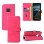 Solid Color Skin Feel Magnetic Buckle Horizontal Flip Calf Texture PU Leather Case with Holder & Card Slots & Wallet For Nokia XR20(Rose Red)