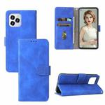 Solid Color Skin Feel Magnetic Buckle Horizontal Flip Calf Texture PU Leather Case with Holder & Card Slots & Wallet For Oukitel C21 Pro(Blue)