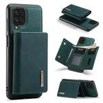 DG.MING M1 Series 3-Fold Multi Card Wallet  Back Cover Shockproof Case with Holder Function For Samsung Galaxy A22 4G(Green)