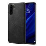 For Huawei P30 Pro Skin Feel PU + TPU Protective Case with Card Slot(Black)