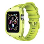 For Apple Watch 5 & 4 40mm Separable Armor Shockproof Silicone Case + Strap Watch Band(Green)