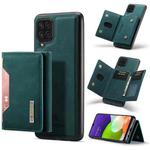 DG.MING M2 Series 3-Fold Multi Card Bag Back Cover Shockproof Case with Wallet & Holder Function For Samsung Galaxy A22 4G(Green)