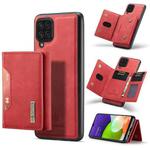 DG.MING M2 Series 3-Fold Multi Card Bag Back Cover Shockproof Case with Wallet & Holder Function For Samsung Galaxy A22 4G(Red)